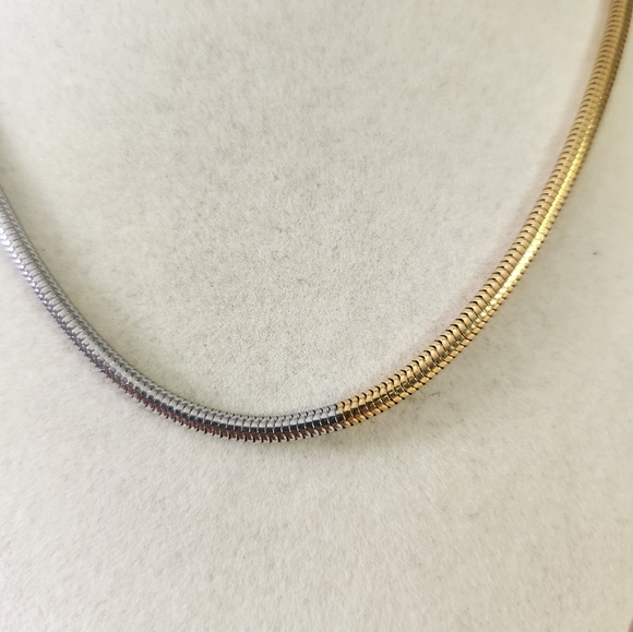 Two tone stainless steel snake chain - Picture 4 of 4